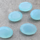 AAA+ Quality Natural Aqua Chalcedony Oval Shape Faceted Cut Flat Back Wholesale Calibrated Gemstones, All Sizes Available
