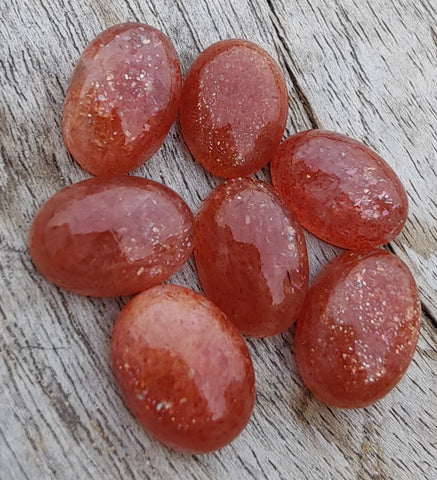 NATURAL SUNSTONE OVAL SHAPE CABOCHON FLAT BACK CALIRATED AAA+ QUALITY GEMSTONES, ALL SIZES AVAILABLE