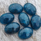 AAA+ QUALITY NATURAL NEON APATITE OVAL SHAPE CABOCHON FLAT BACK CALIRATED GEMSTONES, ALL SIZES AVAILABLE