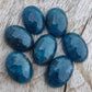 AAA+ QUALITY NATURAL NEON APATITE OVAL SHAPE CABOCHON FLAT BACK CALIRATED GEMSTONES, ALL SIZES AVAILABLE