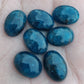 AAA+ QUALITY NATURAL NEON APATITE OVAL SHAPE CABOCHON FLAT BACK CALIRATED GEMSTONES, ALL SIZES AVAILABLE