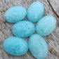 TOP QUALITY NATURAL SMITHSONITE OVAL SHAPE CABOCHON FLAT BACK CALIRATED GEMSTONES, ALL SIZES AVAILABLE