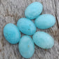 TOP QUALITY NATURAL SMITHSONITE OVAL SHAPE CABOCHON FLAT BACK CALIRATED GEMSTONES, ALL SIZES AVAILABLE