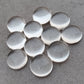 AAA+ QUALITY NATURAL CRYSTAL QUARTZ ROUND SHAPE CABOCHON FLAT BACK CALIBRATED GEMSTONES, ALL SIZES AVAILABLE
