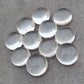AAA+ QUALITY NATURAL CRYSTAL QUARTZ ROUND SHAPE CABOCHON FLAT BACK CALIBRATED GEMSTONES, ALL SIZES AVAILABLE