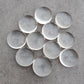 AAA+ QUALITY NATURAL CRYSTAL QUARTZ ROUND SHAPE CABOCHON FLAT BACK CALIBRATED GEMSTONES, ALL SIZES AVAILABLE