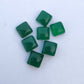 AAA+ QUALITY NATURAL GREEN ONYX SQUARE SHAPE CABOCHOM FLAT BACK CALIBRATED GEMSTONES, ALL SIZES AVAILABLE