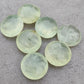 AAA+ QUALITY NATURAL PREHNITE ROUND SHAPE BRIOLETTE FLAT BACK CALIBRATED GEMSTONES, ALL SIZES AVAILABLE