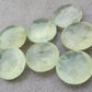 AAA+ QUALITY NATURAL PREHNITE ROUND SHAPE BRIOLETTE FLAT BACK CALIBRATED GEMSTONES, ALL SIZES AVAILABLE