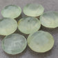 AAA+ QUALITY NATURAL PREHNITE ROUND SHAPE BRIOLETTE FLAT BACK CALIBRATED GEMSTONES, ALL SIZES AVAILABLE