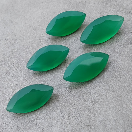 AAA+ QUALITY NATURAL GREEN ONYX MARQUISE SHAPE FACETED CUT CALIBRATED GEMSTONES, ALL SIZES AVAILABLE