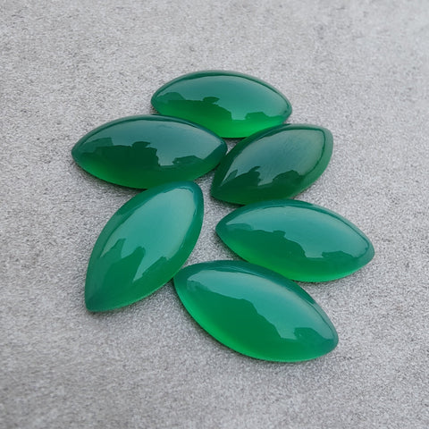 AAA+ QUALITY NATURAL GREEN ONYX MARQUISE SHAPE CABOCHOM FLAT BACK CALIBRATED GEMSTONES, ALL SIZES AVAILABLE