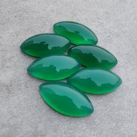 AAA+ QUALITY NATURAL GREEN ONYX MARQUISE SHAPE CABOCHOM FLAT BACK CALIBRATED GEMSTONES, ALL SIZES AVAILABLE