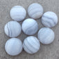 AAA+ QUALITY NATURAL BLUE LACE AGATE ROUND SHAPE CABOCHON FLAT BACK CALIBRATED GEMSTONES, ALL SIZES AVAILABLE