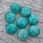 AAA+ QUALITY NATURAL AMAZONITE ROUND SHAPE CABOCHON FLAT BACK CALIBRATED ROUND SHAPE GEMSTONES, ALL SIZES AVAILABLE