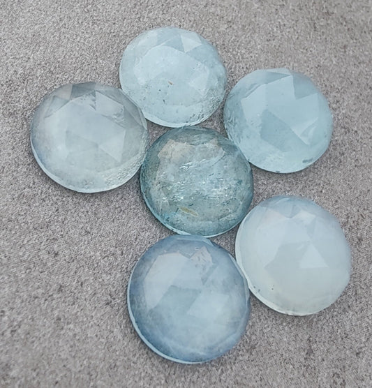 AAA+ QUALITY NATURAL PREHNITE ROUND SHAPE CHECKER CUT FLAT BACK CALIBRATED GEMSTONES, ALL SIZES AVAILABLE