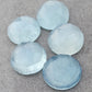 AAA+ QUALITY NATURAL PREHNITE ROUND SHAPE CHECKER CUT FLAT BACK CALIBRATED GEMSTONES, ALL SIZES AVAILABLE