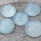 AAA+ QUALITY NATURAL PREHNITE ROUND SHAPE CHECKER CUT FLAT BACK CALIBRATED GEMSTONES, ALL SIZES AVAILABLE