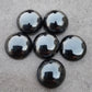AAA+ QUALITY NATURAL HEMATITE ROUND SHAPE CABOCHON FLAT BACK CALIBRATED GEMSTONES, ALL SIZES AVAILABLE