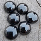 AAA+ QUALITY NATURAL HEMATITE ROUND SHAPE CABOCHON FLAT BACK CALIBRATED GEMSTONES, ALL SIZES AVAILABLE