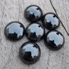 AAA+ QUALITY NATURAL HEMATITE ROUND SHAPE CABOCHON FLAT BACK CALIBRATED GEMSTONES, ALL SIZES AVAILABLE