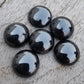 AAA+ QUALITY NATURAL HEMATITE ROUND SHAPE CABOCHON FLAT BACK CALIBRATED GEMSTONES, ALL SIZES AVAILABLE