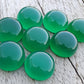 AAA+ QUALITY NATURAL GREEN ONYX ROUND SHAPE CABOCHON FLAT BACK CALIBRATED ROUND SHAPE GEMSTONES, ALL SIZES AVAILABLE