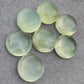 AAA+ QUALITY NATURAL PREHNITE ROUND SHAPE CABOCHON FLAT BACK CALIBRATED ROUND SHAPE GEMSTONES, ALL SIZES AVAILABLE