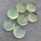 AAA+ QUALITY NATURAL PREHNITE ROUND SHAPE CABOCHON FLAT BACK CALIBRATED ROUND SHAPE GEMSTONES, ALL SIZES AVAILABLE