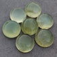AAA+ QUALITY NATURAL PREHNITE ROUND SHAPE CABOCHON FLAT BACK CALIBRATED ROUND SHAPE GEMSTONES, ALL SIZES AVAILABLE