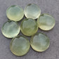AAA+ QUALITY NATURAL PREHNITE ROUND SHAPE CABOCHON FLAT BACK CALIBRATED ROUND SHAPE GEMSTONES, ALL SIZES AVAILABLE