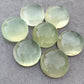 AAA+ QUALITY NATURAL PREHNITE ROUND SHAPE CABOCHON FLAT BACK CALIBRATED ROUND SHAPE GEMSTONES, ALL SIZES AVAILABLE