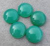 NATURAL GREEN CHALCEDONY ROUND SHAPE CABOCHON TOP GRADE CALIBRATED ROUND SHAE GEMSTONES, ALL SIZES AVAILABLE