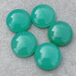 NATURAL GREEN CHALCEDONY ROUND SHAPE CABOCHON TOP GRADE CALIBRATED ROUND SHAE GEMSTONES, ALL SIZES AVAILABLE