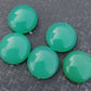 NATURAL GREEN CHALCEDONY ROUND SHAPE CABOCHON TOP GRADE CALIBRATED ROUND SHAE GEMSTONES, ALL SIZES AVAILABLE