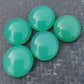 NATURAL GREEN CHALCEDONY ROUND SHAPE CABOCHON TOP GRADE CALIBRATED ROUND SHAE GEMSTONES, ALL SIZES AVAILABLE