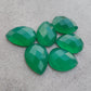 AAA+ QUALITY NATURAL GREEN ONYX PEAR SHAPE CHECKER CUT FLAT BACK CALIBRATED TEARDROP SHAPE GEMSTONES, ALL SIZES AVAILABLE