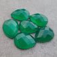 AAA+ QUALITY NATURAL GREEN ONYX PEAR SHAPE CHECKER CUT FLAT BACK CALIBRATED TEARDROP SHAPE GEMSTONES, ALL SIZES AVAILABLE