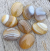 AAA+ QUALITY NATURAL BOTSWANA AGATE OVAL SHAPE CABOCHON FLAT BACK CALIRATED GEMSTONES, ALL SIZES AVAILABLE