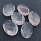 AAA+ QUALITY NATURAL ROSE QUARTZ OVAL SHAPE BRIOLETTE CUT FLAT BACK CALIBRATED WHOLESALE GEMSTONES, ALL SIZES AVAILABLE