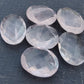 AAA+ QUALITY NATURAL ROSE QUARTZ OVAL SHAPE BRIOLETTE CUT FLAT BACK CALIBRATED WHOLESALE GEMSTONES, ALL SIZES AVAILABLE