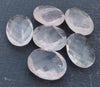AAA+ QUALITY NATURAL ROSE QUARTZ OVAL SHAPE BRIOLETTE CUT FLAT BACK CALIBRATED WHOLESALE GEMSTONES, ALL SIZES AVAILABLE
