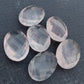 AAA+ QUALITY NATURAL ROSE QUARTZ OVAL SHAPE BRIOLETTE CUT FLAT BACK CALIBRATED WHOLESALE GEMSTONES, ALL SIZES AVAILABLE