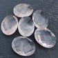 AAA+ QUALITY NATURAL ROSE QUARTZ OVAL SHAPE BRIOLETTE CUT FLAT BACK CALIBRATED WHOLESALE GEMSTONES, ALL SIZES AVAILABLE