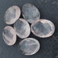 AAA+ QUALITY NATURAL ROSE QUARTZ OVAL SHAPE BRIOLETTE CUT FLAT BACK CALIBRATED WHOLESALE GEMSTONES, ALL SIZES AVAILABLE