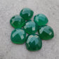 AAA+ QUALITY NATURAL GREEN ONYX CUSHION SHAPE CHECKER CUT FLAT BACK CALIBRATED GEMSTONES, ALL SIZES AVAILABLE