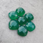 AAA+ QUALITY NATURAL GREEN ONYX CUSHION SHAPE CHECKER CUT FLAT BACK CALIBRATED GEMSTONES, ALL SIZES AVAILABLE