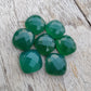 AAA+ QUALITY NATURAL GREEN ONYX CUSHION SHAPE CHECKER CUT FLAT BACK CALIBRATED GEMSTONES, ALL SIZES AVAILABLE