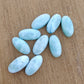 AAA+ QUALITY NATURAL LARIMAR BIG OVAL SHAPE CABOCHON FLAT BACK CALIBRATED BEDA SHAPE GEMSTONES, ALL SIZES AVAILABLE