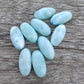 AAA+ QUALITY NATURAL LARIMAR BIG OVAL SHAPE CABOCHON FLAT BACK CALIBRATED BEDA SHAPE GEMSTONES, ALL SIZES AVAILABLE